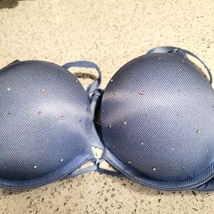 VS Miraculous Bombshell Push Up Bra, Blue, 34B